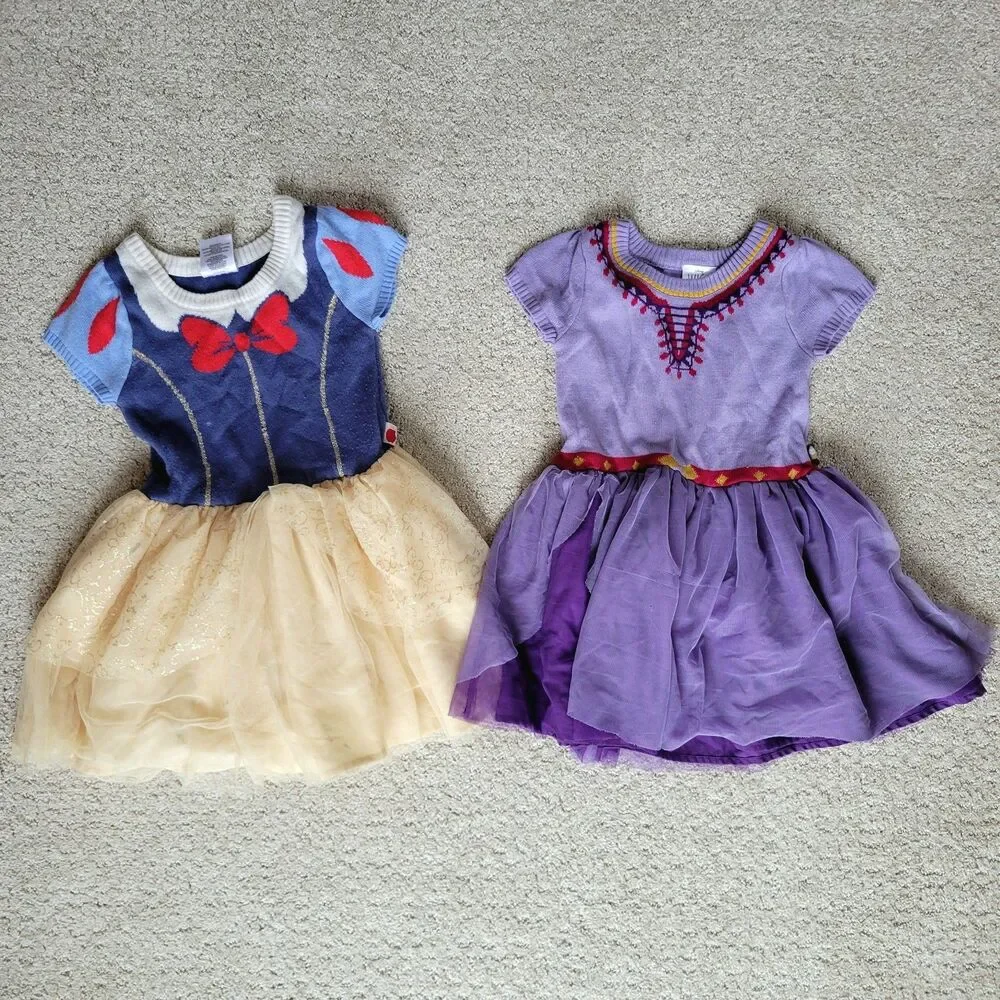 Disney Princess 4T Snow White Wish Asha Cosplay Dress Halloween Costume Lot Read